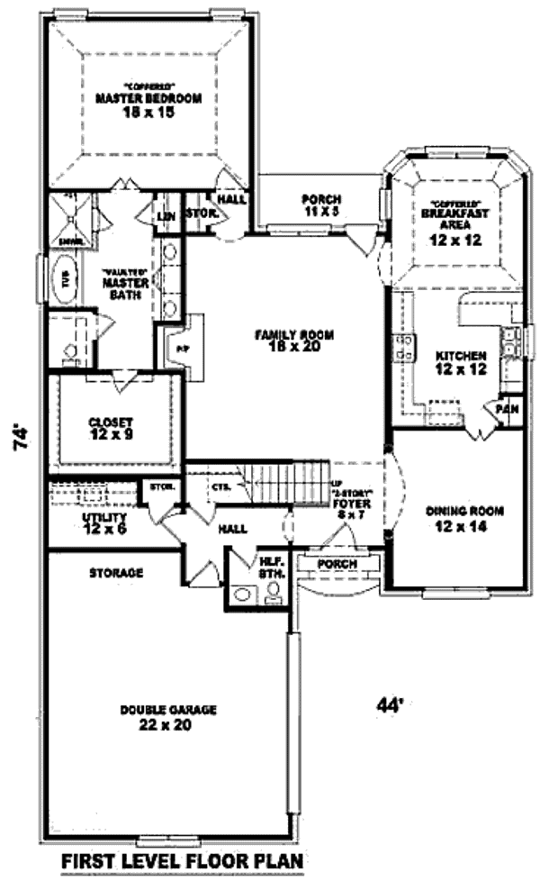 Floor Plan - Main Floor for European House Plan #81-13748 - 3 bed, 2.5 bath