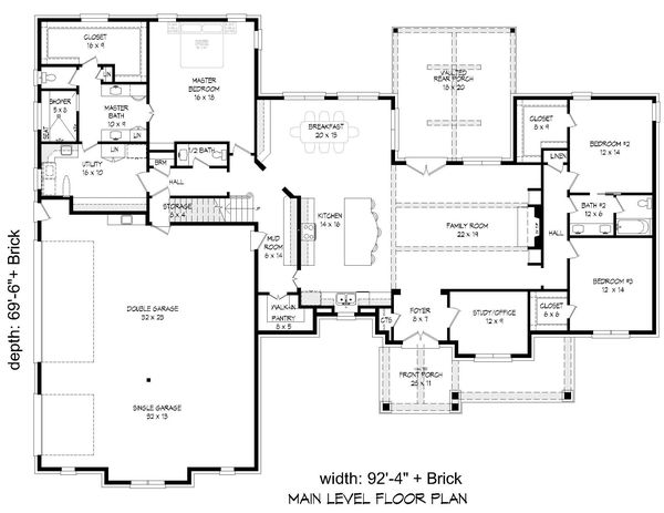 Home Plan - Country Floor Plan - Main Floor Plan #932-314