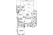 Mediterranean Style House Plan - 3 Beds 3 Baths 3154 Sq/Ft Plan #27-101 