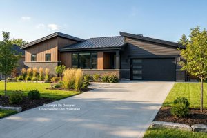 Modern Exterior - Front Elevation Plan #51-1308