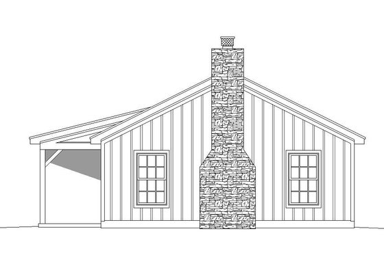 Exterior - Other Elevation 1 for Country House Plan #932-163 - 2 bed, 1 bath