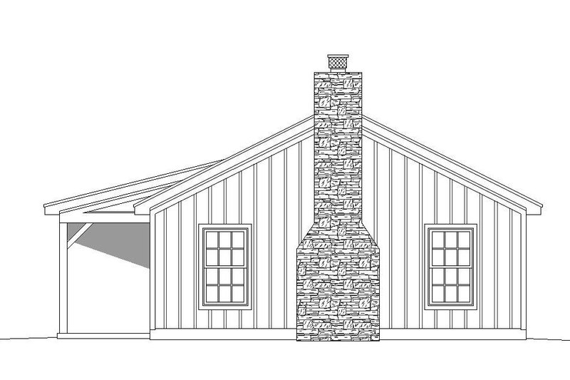 Country Style House Plan - 2 Beds 1 Baths 1000 Sq/Ft Plan #932-163