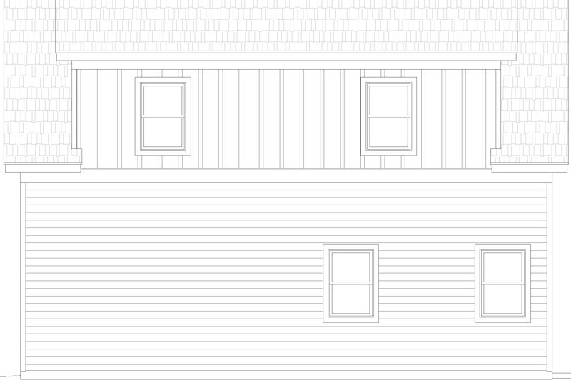 House Plan Design - Exterior - Rear Elevation for Farmhouse House Plan #932-1043 - 1 bed, 1 bath