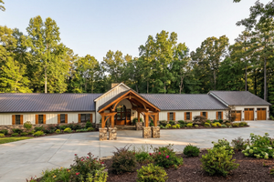 House Blueprint - Exterior - Front Elevation for Barndominium House Plan #923-492 - 9 bed, 10 bath
