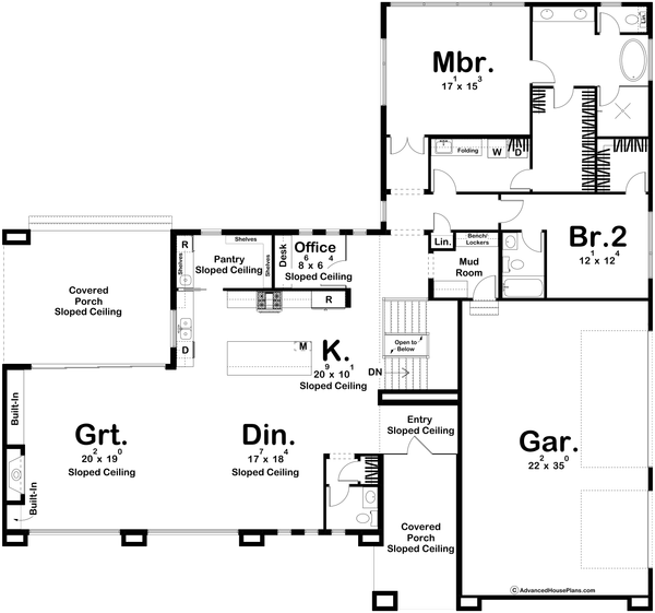 Home Plan - Modern Floor Plan - Main Floor Plan #455-663
