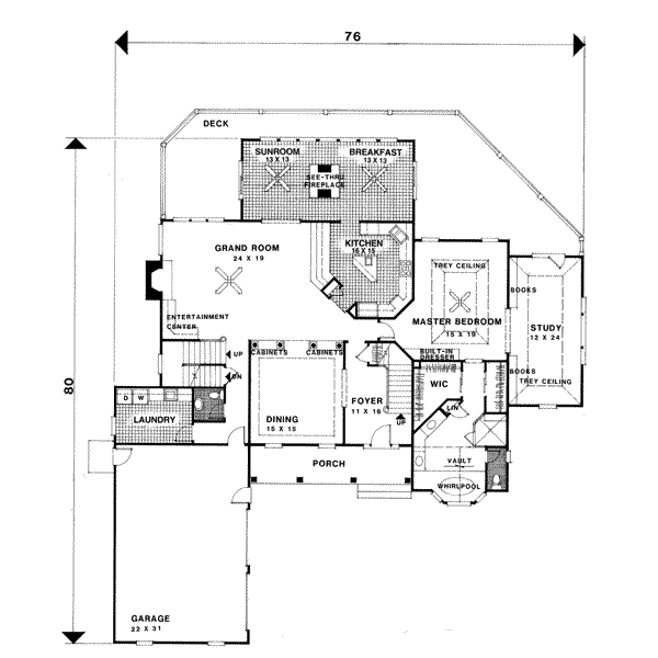 European Floor Plan - Main Floor Plan #56-226