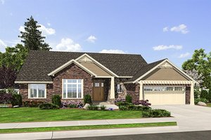 Craftsman Exterior - Front Elevation Plan #46-511
