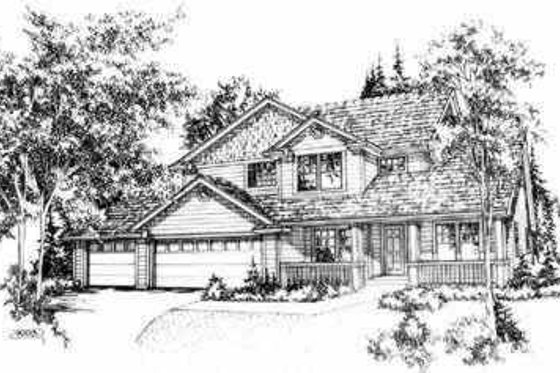 Exterior - Front Elevation for Traditional House Plan #78-145 - 4 bed, 2.5 bath