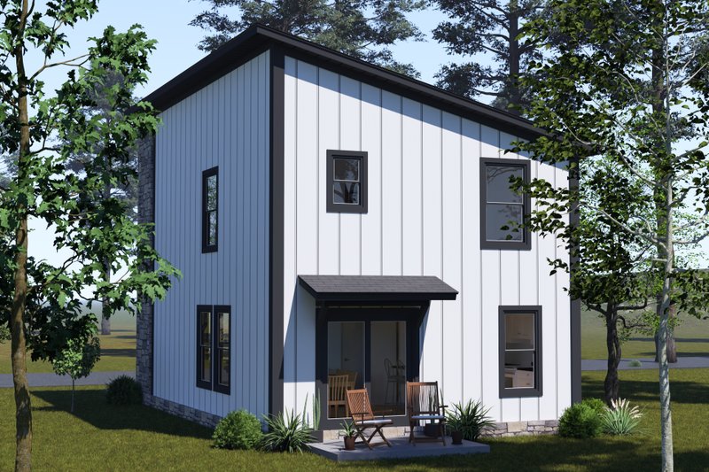 Dream House Plan - Exterior - Rear Elevation for Modern House Plan #513-2357 - 3 bed, 2.5 bath