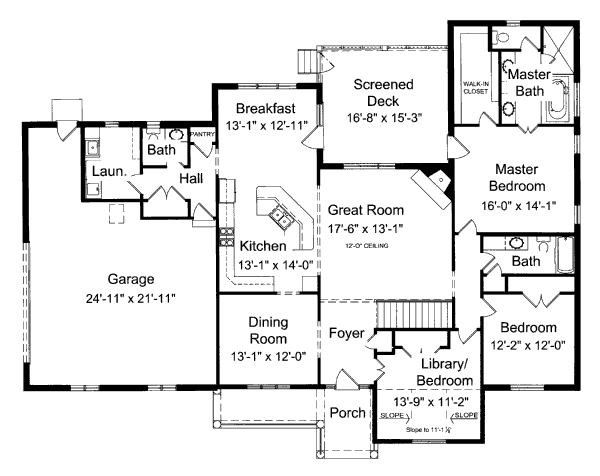 Dream House Plan - Traditional Floor Plan - Main Floor Plan #46-409