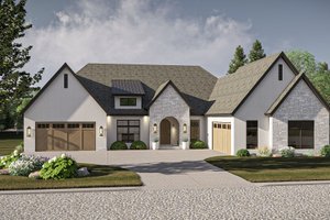 Cottage Exterior - Front Elevation Plan #455-684