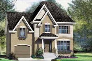 European Exterior - Front Elevation Plan #25-294