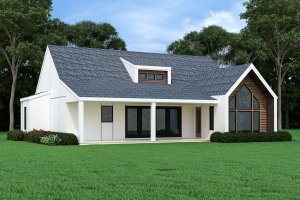 European Exterior - Rear Elevation Plan #472-447
