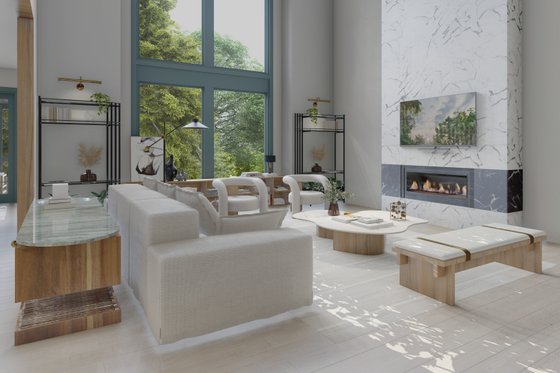 Interior - Family Room for Farmhouse House Plan #1064-297 - 5 bed, 3.5 bath
