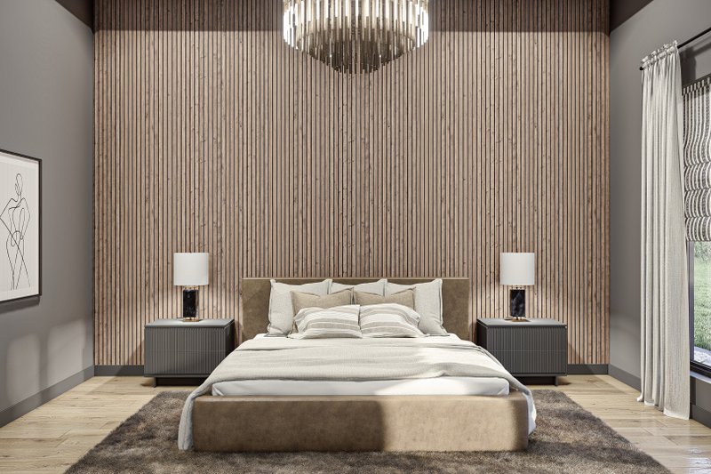House Blueprint - Interior - Master Bedroom for Modern House Plan #455-527 - 3 bed, 2.5 bath