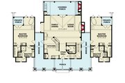 Ranch Style House Plan - 2 Beds 2.5 Baths 1873 Sq/Ft Plan #54-589 