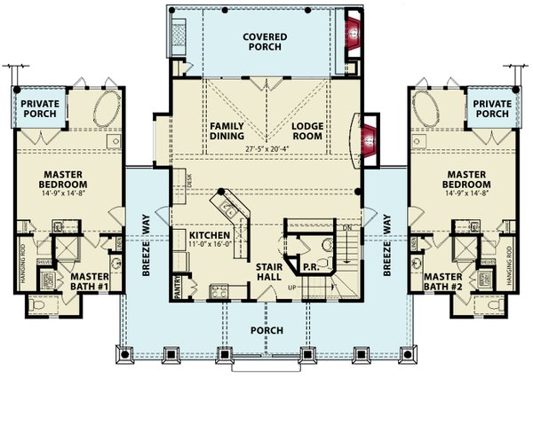 Architectural House Design - Ranch Floor Plan - Main Floor Plan #54-589