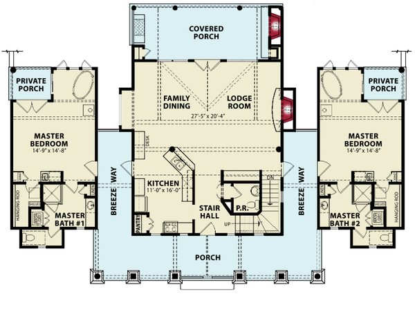 House Plan Design - Ranch Floor Plan - Main Floor Plan #54-589