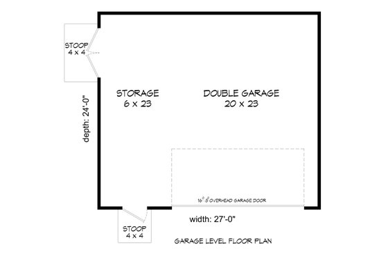 Floor Plan - Main Floor for Contemporary House Plan #932-316, 0 bath