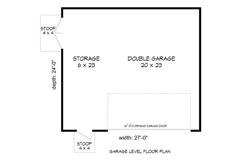 House Blueprint - Floor Plan - Main Floor for Contemporary House Plan #932-316, 0 bath
