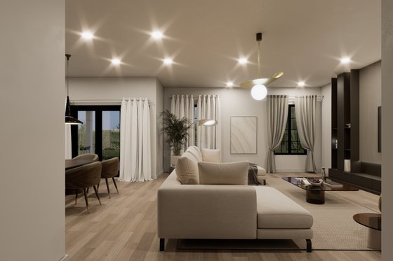 Interior - Family Room for Farmhouse House Plan #1112-4 - 4 bed, 4 bath