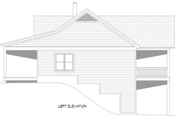 Exterior - Other Elevation for Country House Plan #932-1232 - 2 bed, 2 bath