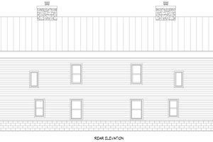 Exterior - Rear Elevation for Country House Plan #932-1196 - 6 bed, 4 bath
