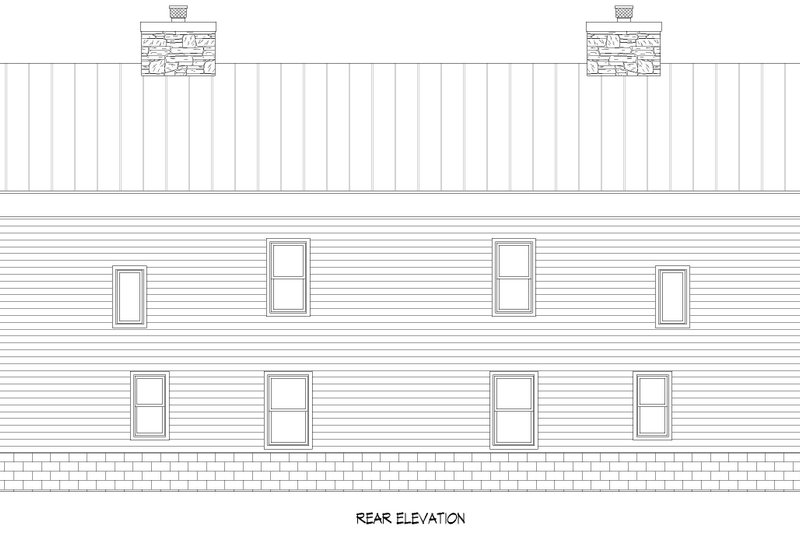 Architectural House Design - Exterior - Rear Elevation for Country House Plan #932-1196 - 6 bed, 4 bath