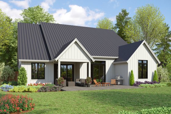 Exterior - Rear Elevation for Farmhouse House Plan #48-1089 - 4 bed, 3 bath
