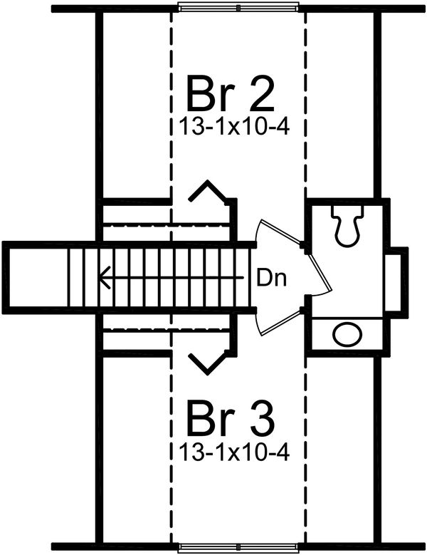 Architectural House Design - Cottage Floor Plan - Upper Floor Plan #57-240