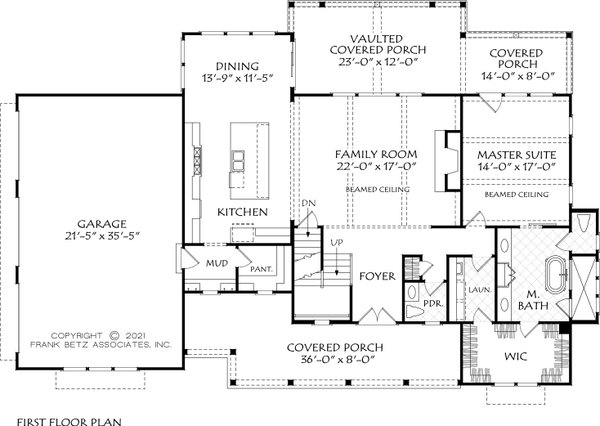 Farmhouse Floor Plan - Main Floor Plan #927-1027