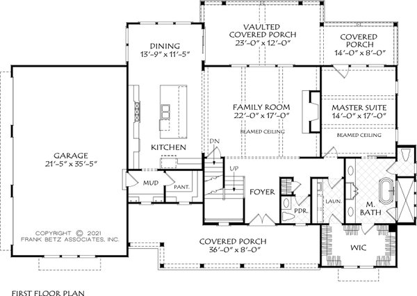 Dream House Plan - Farmhouse Floor Plan - Main Floor Plan #927-1027