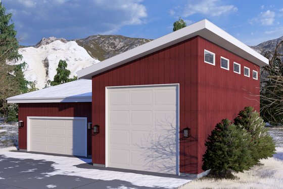 Exterior - Front Elevation 5 for Modern House Plan #1060-233, 0 bath