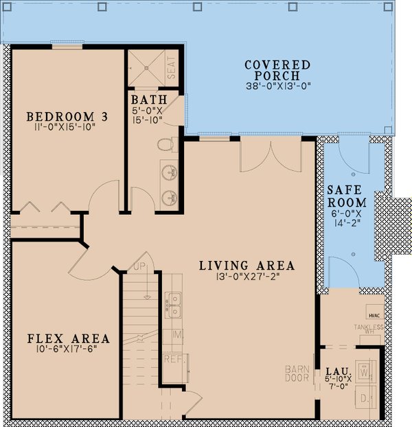 House Design - Cottage Floor Plan - Lower Floor Plan #923-322
