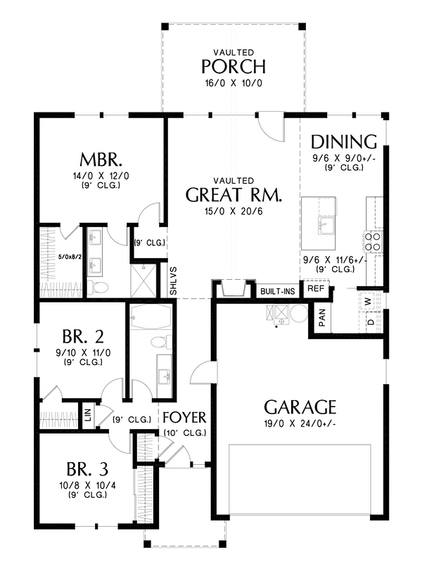 Contemporary Floor Plan - Main Floor Plan #48-1039