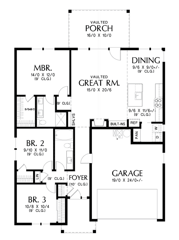 Architectural House Design - Contemporary Floor Plan - Main Floor Plan #48-1039