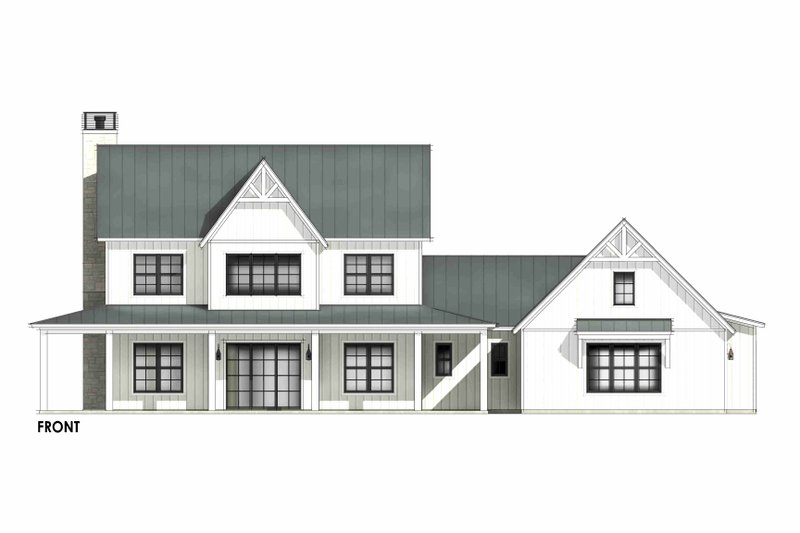 House Design - Exterior - Front Elevation 5 for Farmhouse House Plan #1096-47 - 4 bed, 3.5 bath
