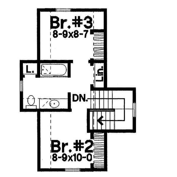 Cottage Floor Plan - Upper Floor Plan #50-204