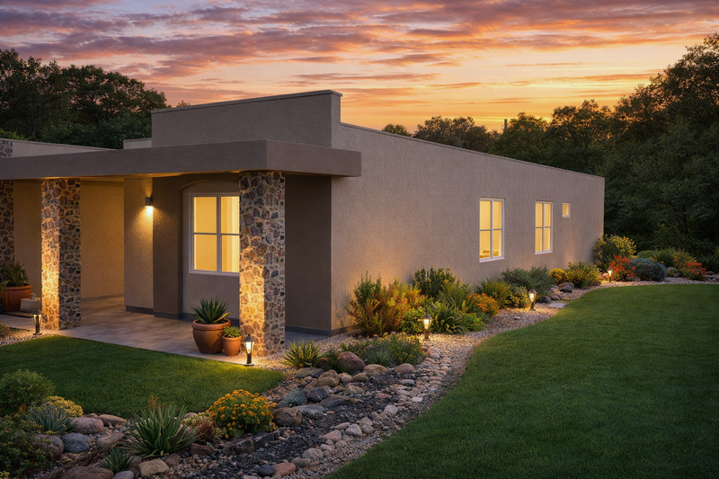 House Blueprint - Exterior - Front Elevation 3 for Contemporary House Plan #1111-49 - 4 bed, 2.5 bath