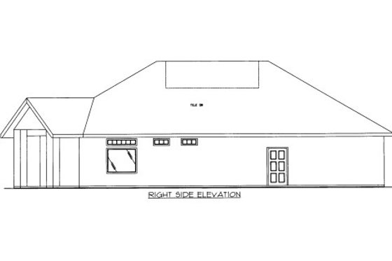 Exterior - Other Elevation 1 for Traditional House Plan #117-654, 0 bath