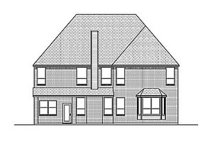 Exterior - Rear Elevation for European House Plan #84-466 - 6 bed, 3.5 bath