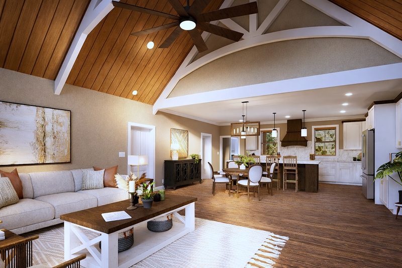 Dream House Plan - Interior - Entry for Farmhouse House Plan #44-311 - 3 bed, 2 bath