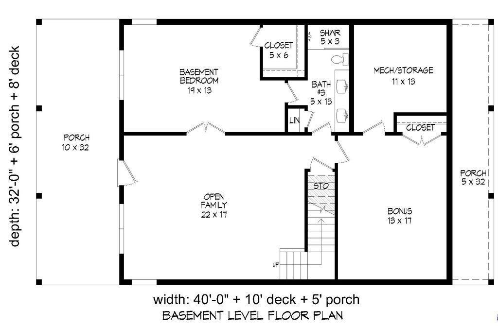 Southern Style House Plan - 5 Beds 3.5 Baths 2990 Sq/Ft Plan #932-957 ...