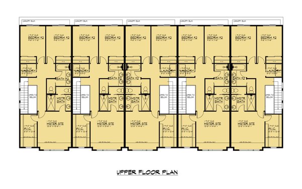 Contemporary Floor Plan - Upper Floor Plan #1066-247