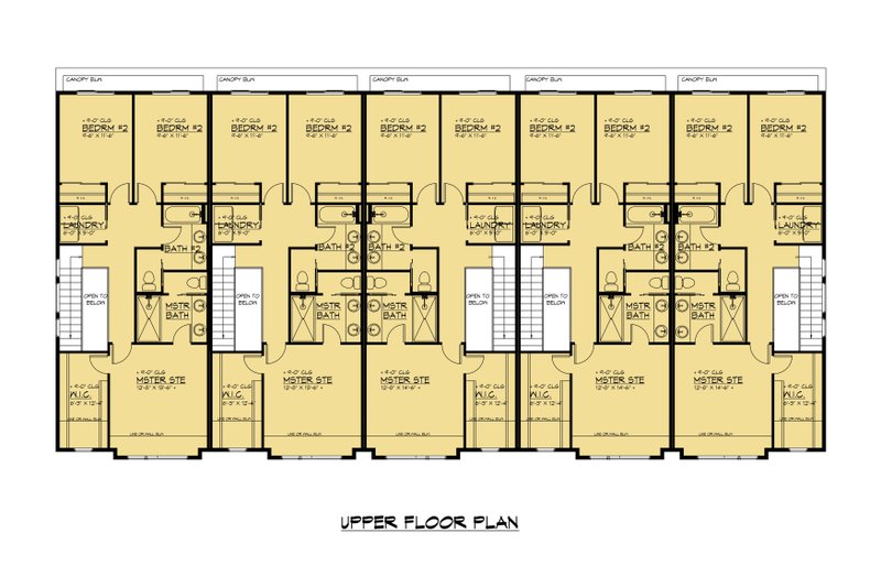Dream House Plan - Floor Plan - Upper Floor for Contemporary House Plan #1066-247 - 15 bed, 10.5 bath
