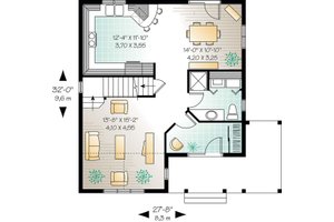 Floor Plan - Main Floor for Country House Plan #23-262 - 3 bed, 2 bath