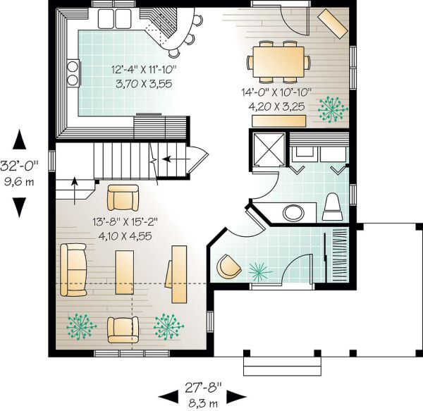 Architectural House Design - Country Floor Plan - Main Floor Plan #23-262