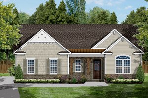 Bungalow Exterior - Front Elevation Plan #1053-83