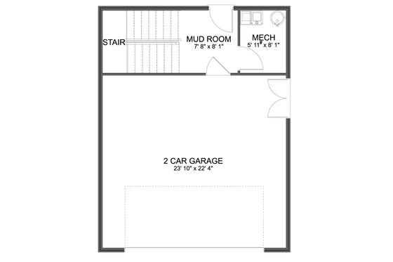Floor Plan - Main Floor for Modern House Plan #1060-381 - 1 bed, 1 bath