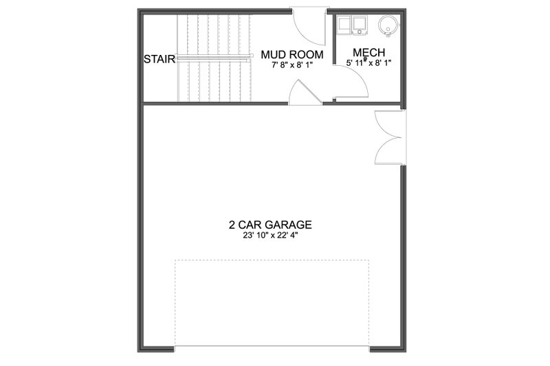 House Plan Design - Floor Plan - Main Floor for Modern House Plan #1060-381 - 1 bed, 1 bath